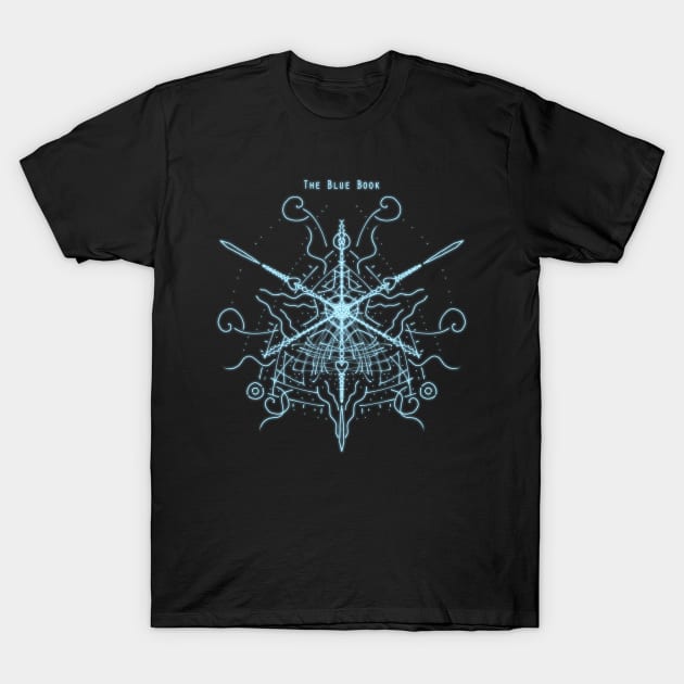 The Blue Book "Glyph - Atomic Heart" T-Shirt by FireFaceIndependent
